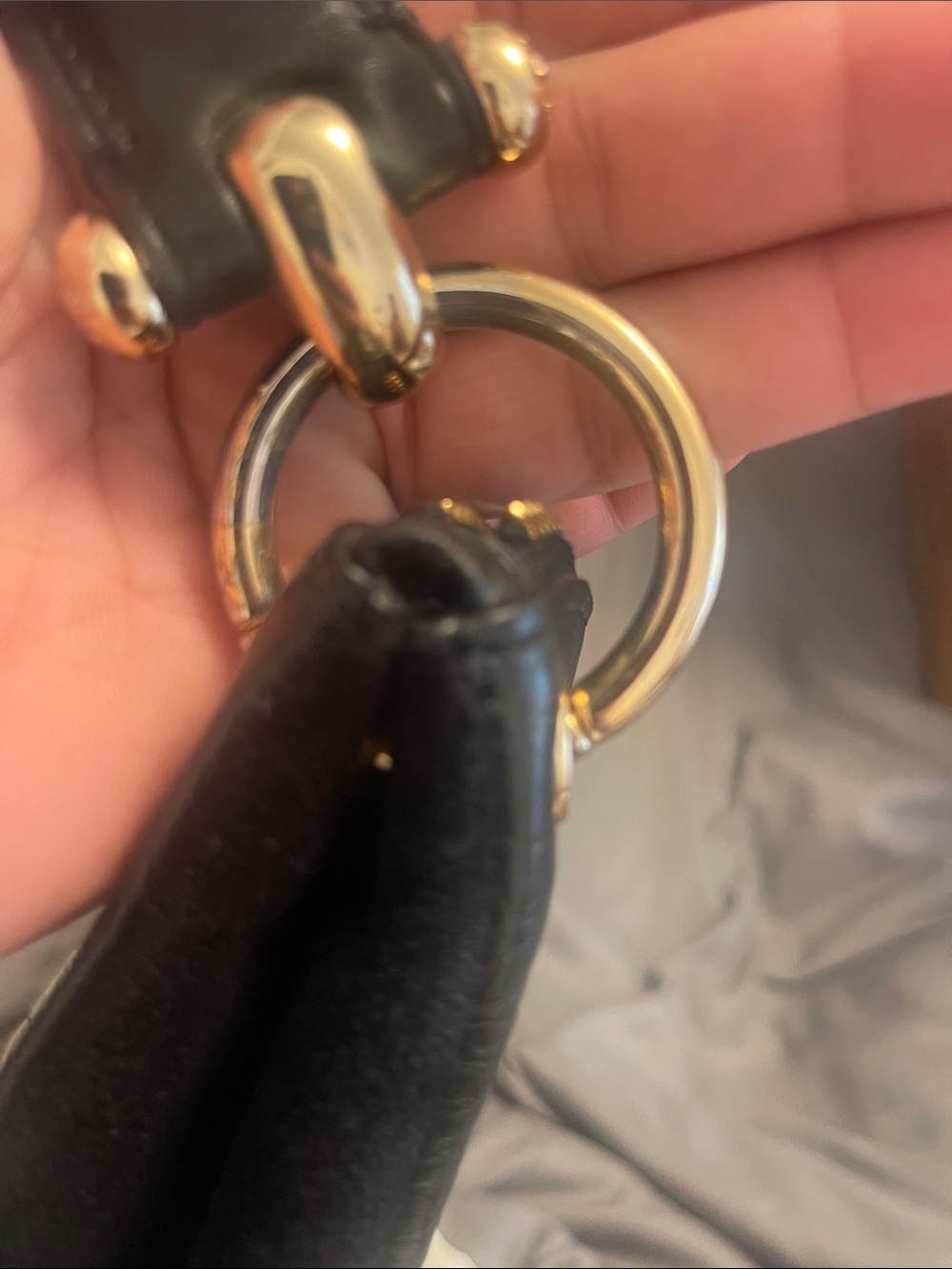 Coach Black Pebbled Leather Shoulder Bag with Gold Hardware - Picture 2 of 7